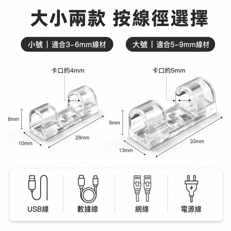 免打孔自黏理線器|電線數據線固定卡扣|牆面網絡線收納夾