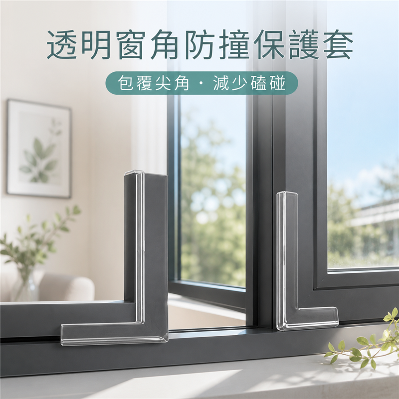 斷橋鋁窗防撞護角｜內開窗直角硅膠保護套｜全包式尖角安全貼