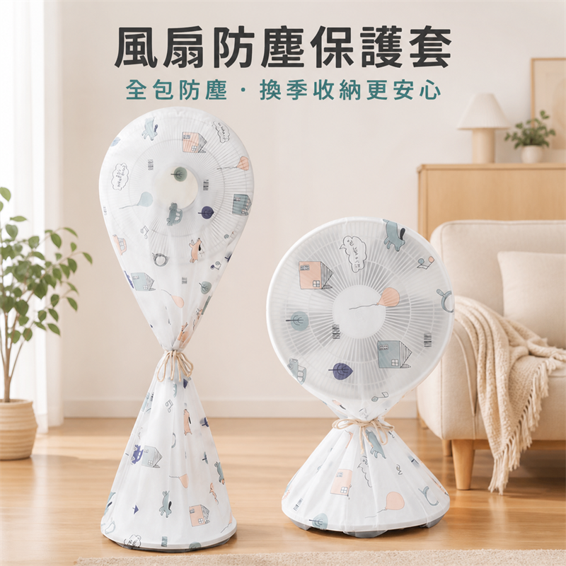 全包式電風扇防塵罩｜立式座地風扇保護套｜家用防灰收納罩