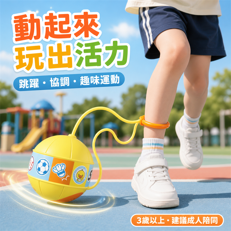 兒童閃光腳環跳跳球｜發光彈力甩甩球｜男女童彈跳運動玩具