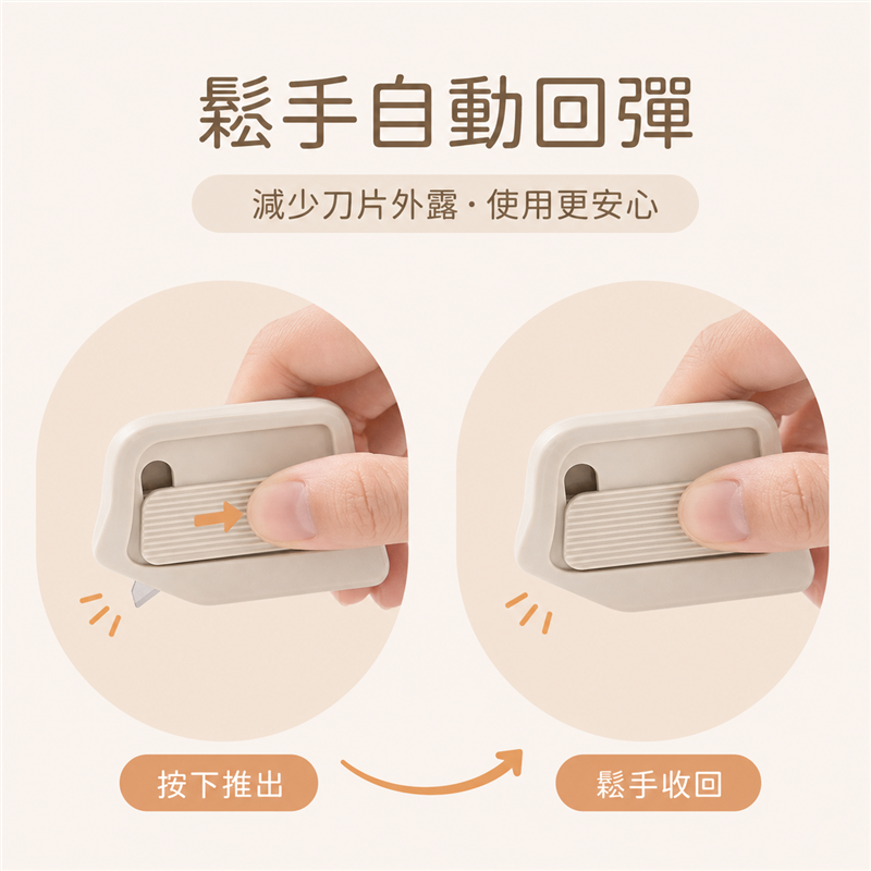 磁吸迷你快遞刀｜自動回彈陶瓷開箱刀｜便攜式小型美工刀