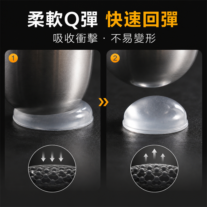 硅膠防撞粒｜門把手牆面防撞墊｜櫃門雪櫃防碰門貼
