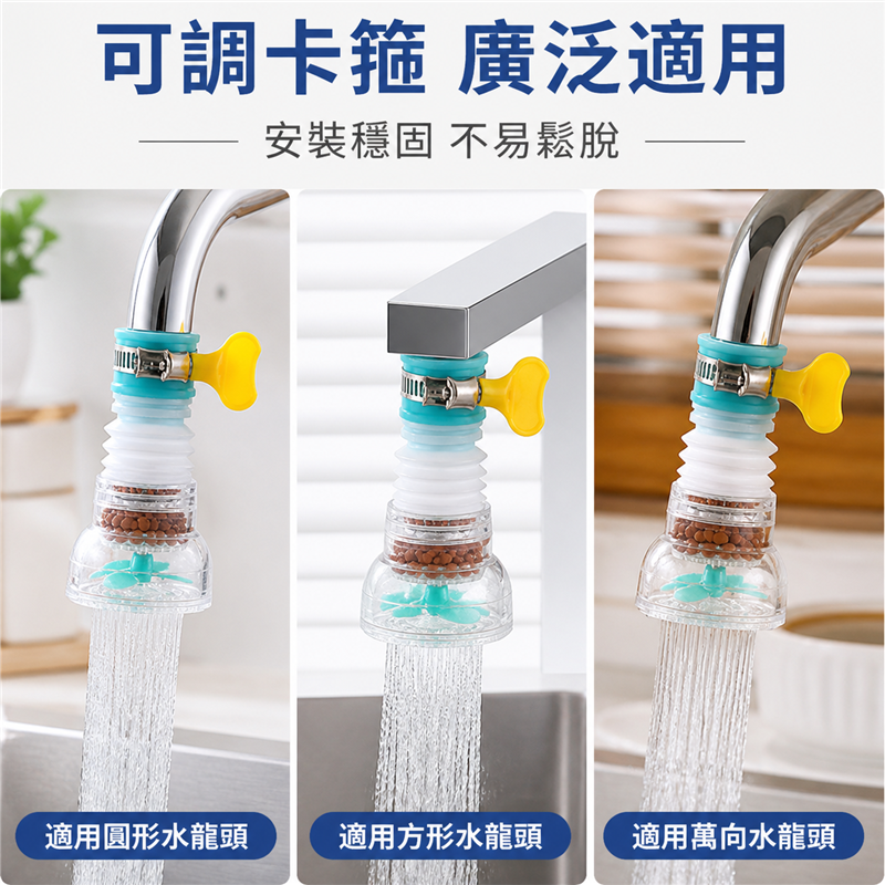 水龍頭防濺延伸器｜廚房花灑式出水嘴｜家用濾水接頭