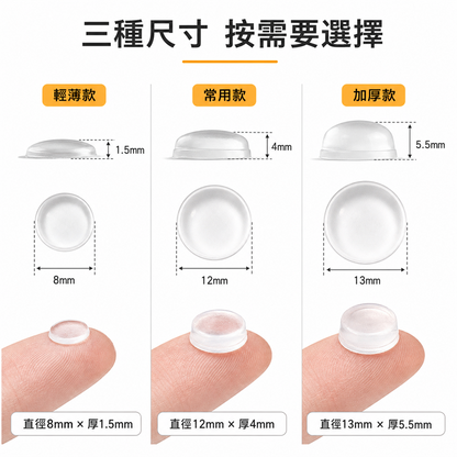 硅膠防撞粒｜門把手牆面防撞墊｜櫃門雪櫃防碰門貼