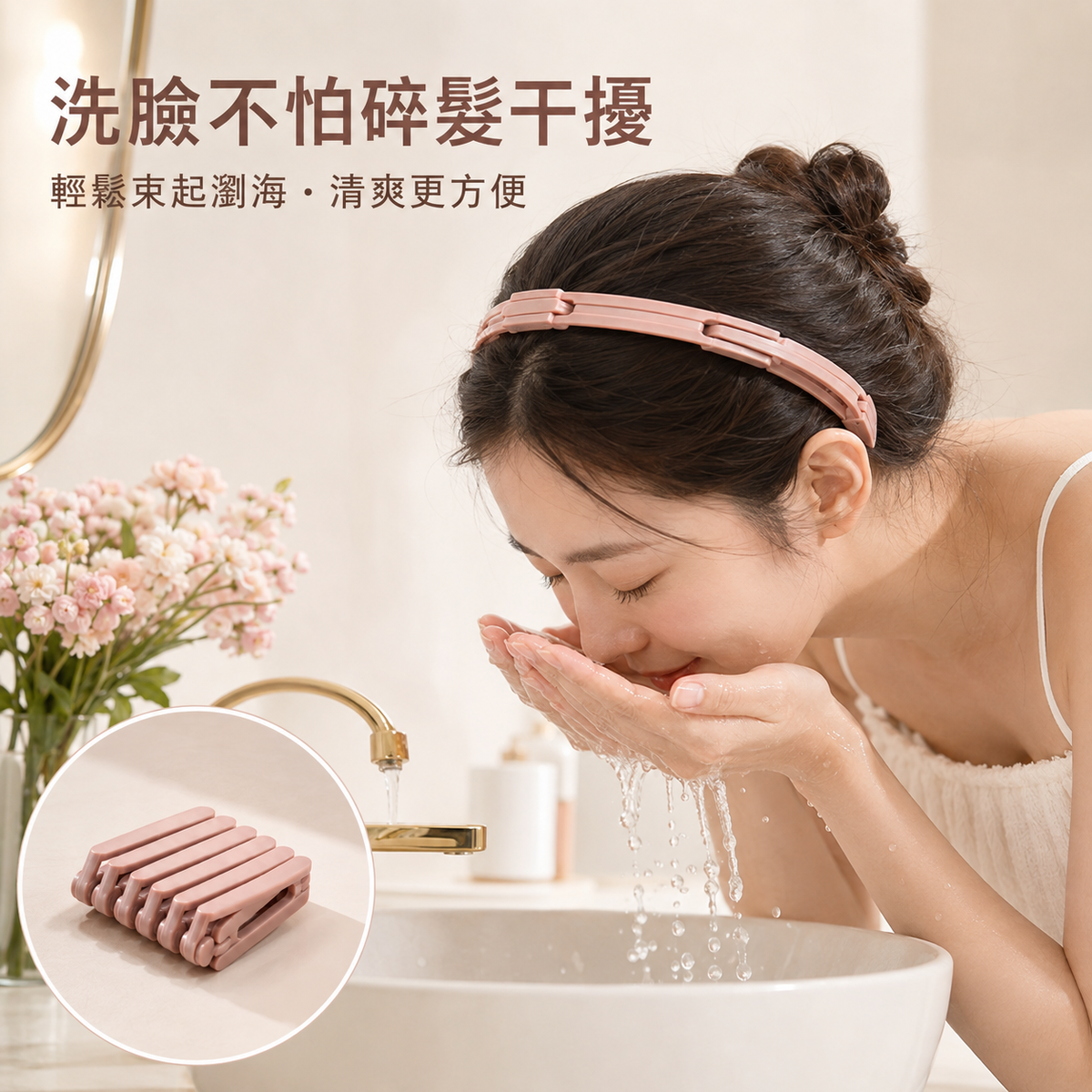 可折疊伸縮髮箍｜洗臉旅行防滑壓髮碎髮整理｜便攜頭箍女
